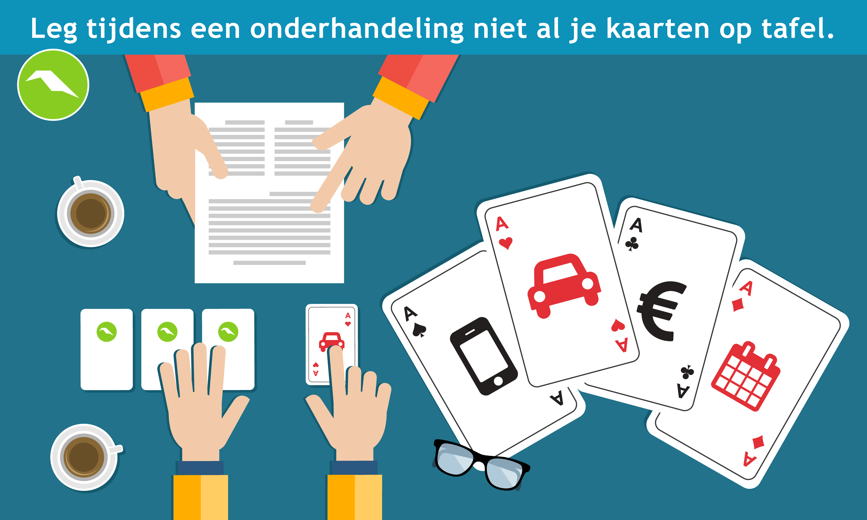 Leg tijdens een onderhandeling niet al je kaarten op tafel